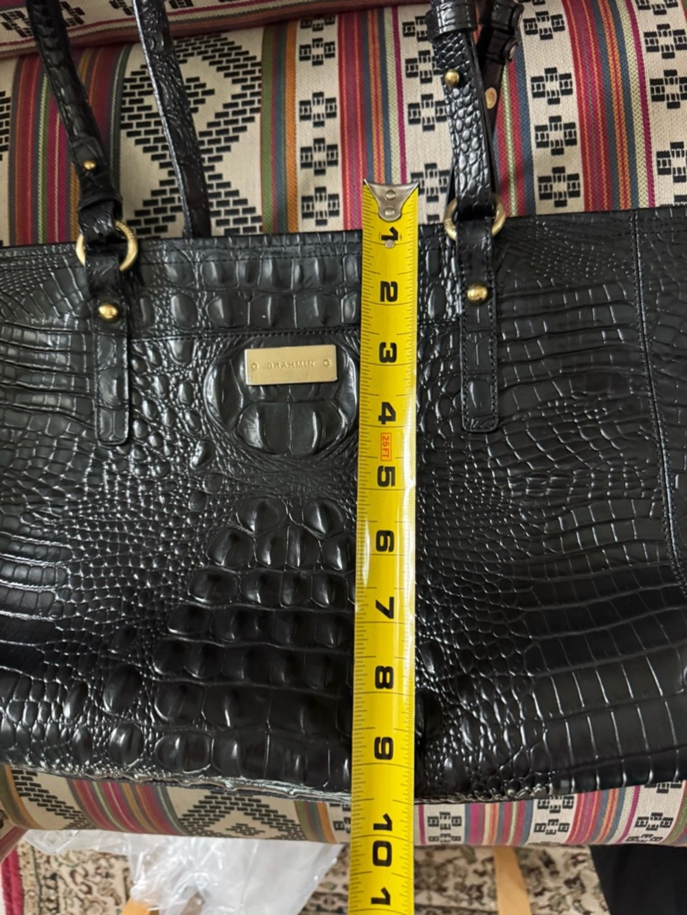 Brahmin The Medium Asher Tote Black 16.5”W X 9.5" H - Picture 9 of 11